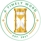 A timely word logo