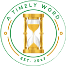 A timely word logo