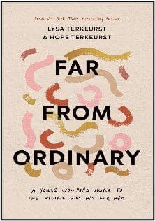 A book cover with the title " far from ordinary ".